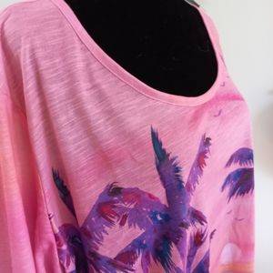Tropical high low embellished Ellen Negley blouse